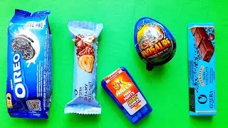 ASMR Sweets Cake Oreo & Candy Ozera & Blue Egg Opening. Magic Sound. Subscribe! Kiss!