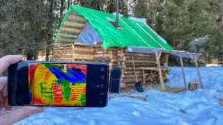 СМОТРИМ ИЗБУ НА ТЕПЛОПОТЕРИ | ГЛИНЯНЫЙ ЗАМОК против ОПИЛОК |Мобильный тепловизор Seek Thermal