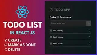 How To Create To-Do List App Using React js | Tutorial for beginners