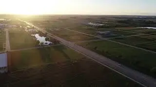 Midwest Summer Sunset Rural Stock