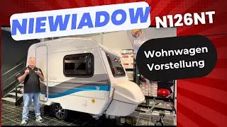 Niewiadow N126NT, leichter gfk Wohnwagen mit Toilette, nur 850kg, ab 13.650,00€, auch für E-Autos