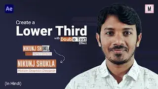 Create a Lower Third with Double Text Effect | After Effects Tutorial | Hindi