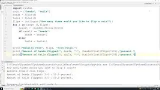 Coin Flip & Dice Roll Probability with Python Programming