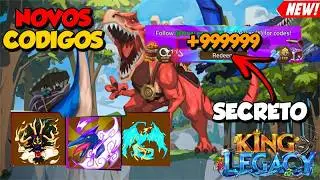 SAIU!! NOVOS CODIGOS +TODOS OS NOVOS CÓDIGOS ATIVOS DO KING LEGACY NO ROBLOX!