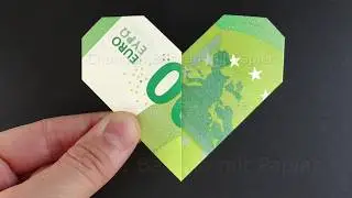 Geldscheine falten Herz - Herz aus 100 er Geldschein 💶❤