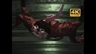 Resident Evil 2 - First licker encounter  4k 60fps ( Remastered with Machine Learning AI)