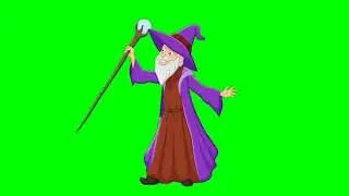 Green background Cartoon animation/Green screen cartoon character