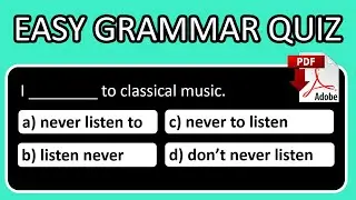 Grammar test with answers - level B C / medium advanced- Test your level - Easy English lesson