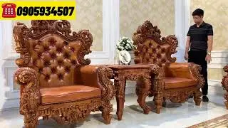 Bộ sofa hoàng gia đục tay nguyên khối cho đại gia