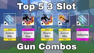 Top 5 Best 3 Slot Gun Combos | Roblox | Blox Fruits