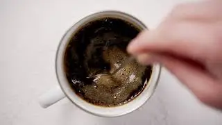 Stiring Coffee in Slow Motion | 4K no copyright