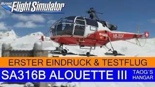 SA316B ALOUETTE III (Taog´s Hanger) - Erster Eindruck & Testflug ★ MSFS 2020