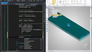 Solid Edge Macro Tutorial with C# - 17 - Create a simple hole