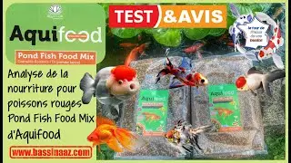Analyse de la nourriture à poissons rouges Aquifood Pond Fish Food Mix