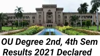 OU Degree 2nd, 4th Sem Results 2021 Declared