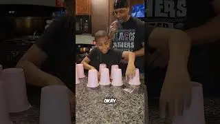 Epic mATCH THE CUP Battle: Daddy vs. Kid