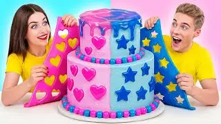 Pink VS Blue Color Cooking Challenge by Multi DO Challenge