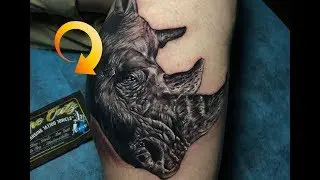 Rhino Tattoo Using Wipe Outz: Advanced Tattoo Wipes