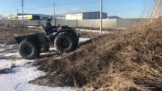 ВЕЗДЕХОД ТАЙГА 4х4 ЗАЕЗЖАЕТ НА ОГРОМНЫЙ УХАБ