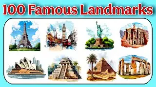 📝 100 Famous Landmarks | Landmarks of the World | Most Famous Landmarks around the world .
