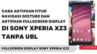 CARA AKTIFKAN NAVIGASI GESTURE DAN AKTIFKAN FULLSCREEN DISPLAY DI SONY XPERIA XZ3 TANPA UBL