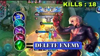 18 KILLS + TRIPLE KILL !! UNDEFEATABLE GUSION IMMOTAL BUILD | K' GUSION GAMEPLAY 2024 | MLBB