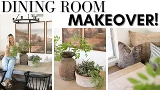 DINING ROOM MAKEOVER || RUSTIC DINING ROOM TRANSFORMATION || HOME DECORATING TIPS AND IDEAS