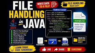 FileReader in Java | Read a File Using Java | File Handling Tutorial for Beginners