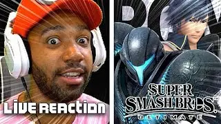 DARK SAMUS/CHROM LIVE REACTION! - SMASH BROS ULTIMATE DIRECT | runJDrun