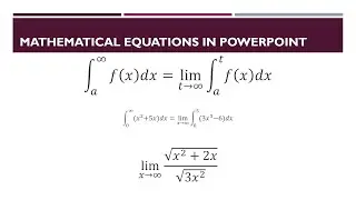 Typing Mathematical Equations in PowerPoint