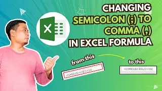 Change Semicolon into Comma in Excel Function (Solved in 30 Seconds)