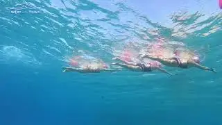 Open water drills- trio drill 11- Left-hand gradual trioKnee-ankle grade