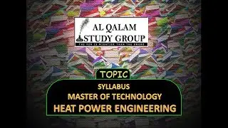 SYLLABUS M TECH HEAT POWER ENGINEERING'