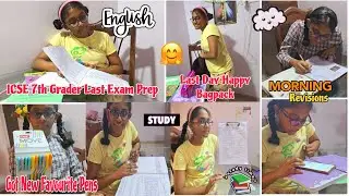 Starlett Last Term Exam Prep✍️ENGLISH LANGUAGE For *ICSE 7th Grader*📖Got New Pens🖊️Last Day Bagpack🎒