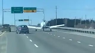 Pilot Perfectly Executes Emergency Landing On A Highway