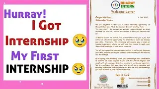 My First Internship (welcome letter) !