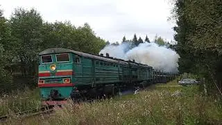 2ТЭ10В штурмует подъем