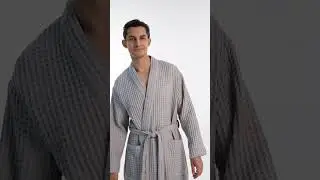 Халат вафельный мужской Home One