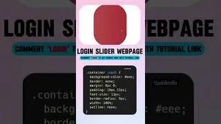 Login and sign up page using html CSS and JavaScript #shorts #coding #webdevelopment #programming