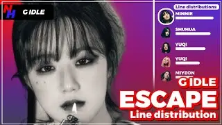 (G)I-DLE - ESCAPE (Line Distribution Color Coded)
