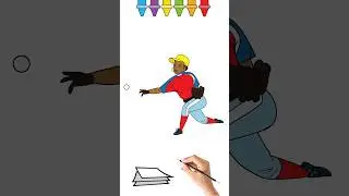 Как Нарисовать бейсболистку #shorts #какнарисовать #бейсболистки #рисование #рисовать  #speedpaint