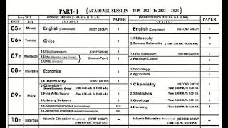 1st year Date sheet 2023