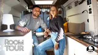 Couple Van Tour 🚐 100% DIY with shower box