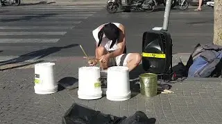 TEL AVIV   Drummer at the street 🥁 Ko'chadagi san'at 👏