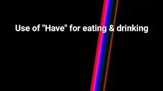 Use of Have for drinking & eating | Use of Have | Learn how to use Have