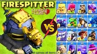 Firespitter vs All troops battle clash of clans #clashofclans