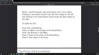 Programming Example: JavaFX Move Text