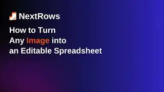 Extract Data from Any Image into an Editable Spreadsheet in Seconds | NextRows How-To