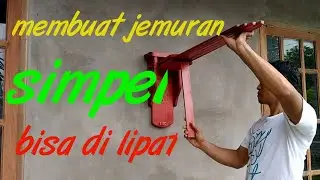 cara membuat jemuran lipat dari kayu