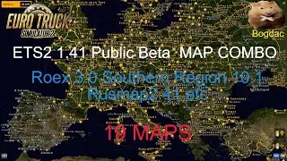 ETS2 1.41 Public Beta MAP COMBO Roextended 3.0 Southern Region 10.1 Rusmap 2.41